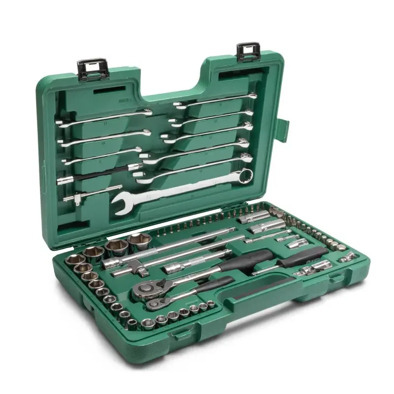 76 ks. Sada metrických klíčů s 1/4" a 1/2" pohonem (SATAST09519SJ) Cenový Hit