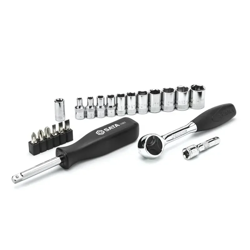 21 ks. Sada nástrčných hlavic 1/4" s 6 hroty SAE (SATAST09521-02) Levný