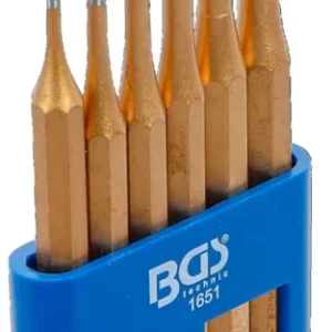 Značkový Sada průbojníků, vyrážeče závlaček 3 ÷ 8 mm BGS 1651 Sada 6 dílů (BGS101651)