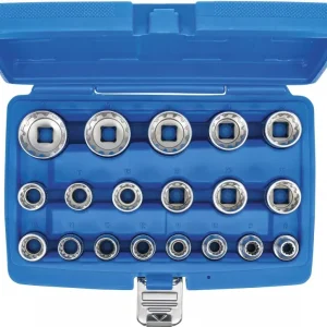 Zlevněný Nástrčné hlavice 1/2" Gear Lock 8 ÷ 32 mm BGS102152 (Sada 19 dílů) (BGS102152)
