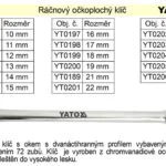 YATO Ráčnový klíč očkoplochý 18mm Top Prodej