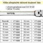 YATO Ráčnový klíč očkoplochý s kloubem 25mm Rychlé Dodání