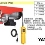Zvedák elektrický nosnost 500 kg Nová Kolekce