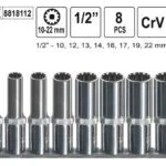 Akce Gola ořechy Multilock 1/2″ sada 8 kusů 10-22mm
