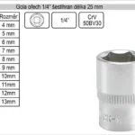 Zlevněný TRIUMF hlavice nástrčná 1/4″, 6ti hran 4,5 mm, gola ořech