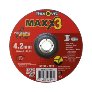 Akce Broušení Kotouč pro kov, inox 180x4.2x22.23mm pro Úhlová bruska Flexovit MAXX 3