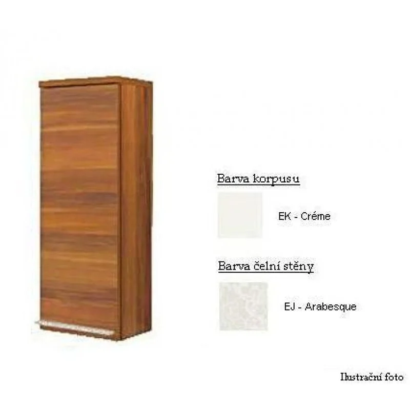 Značkový Villeroy & Boch Shape Nástěnná skříňka na míru 280/399x750x190 mm, panty vlevo, korpus Créme, čelní stěna Arabesque