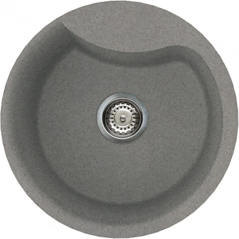 Značkový ELLECI EGO ROUND granitový dřez, titanium