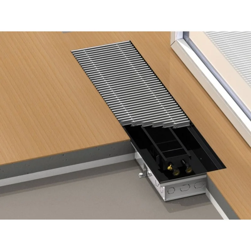 Značkový Boki Podlahový konvektor bez ventilátoru 2250 x 180 x 140 mm pozink FMK-18-225-14-01