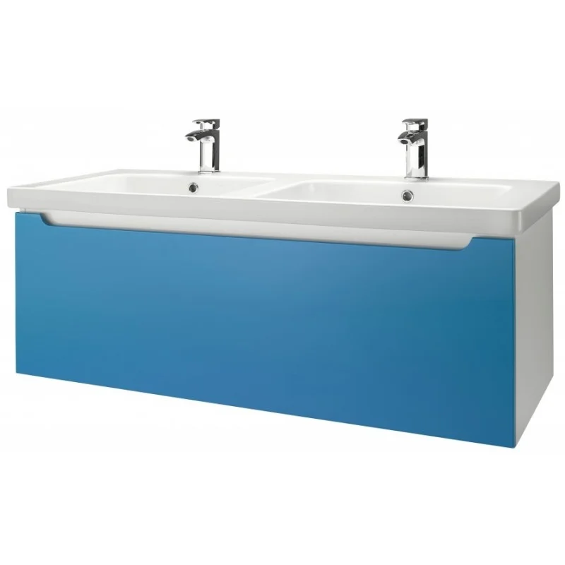 Zlevněný DŘEVOJAS COLOR 125 S závěsná skříňka s umyvadlem 125, oranžová vysoký lesk 23495