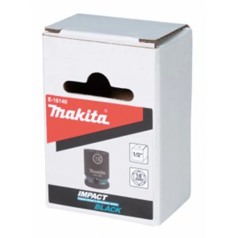Zlevněný Makita E-16140 - klíč nástrčný 1/2", čtyřhran, IMPACT BLACK, 18mm