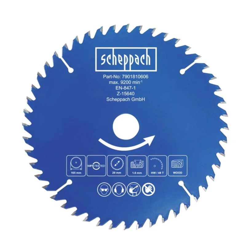 Značkový Scheppach Pilový kotouč TCT ( 165 x 20 x 1,6 mm, 48 Z ) pro BC-HCS165-X / C-HCS165-X