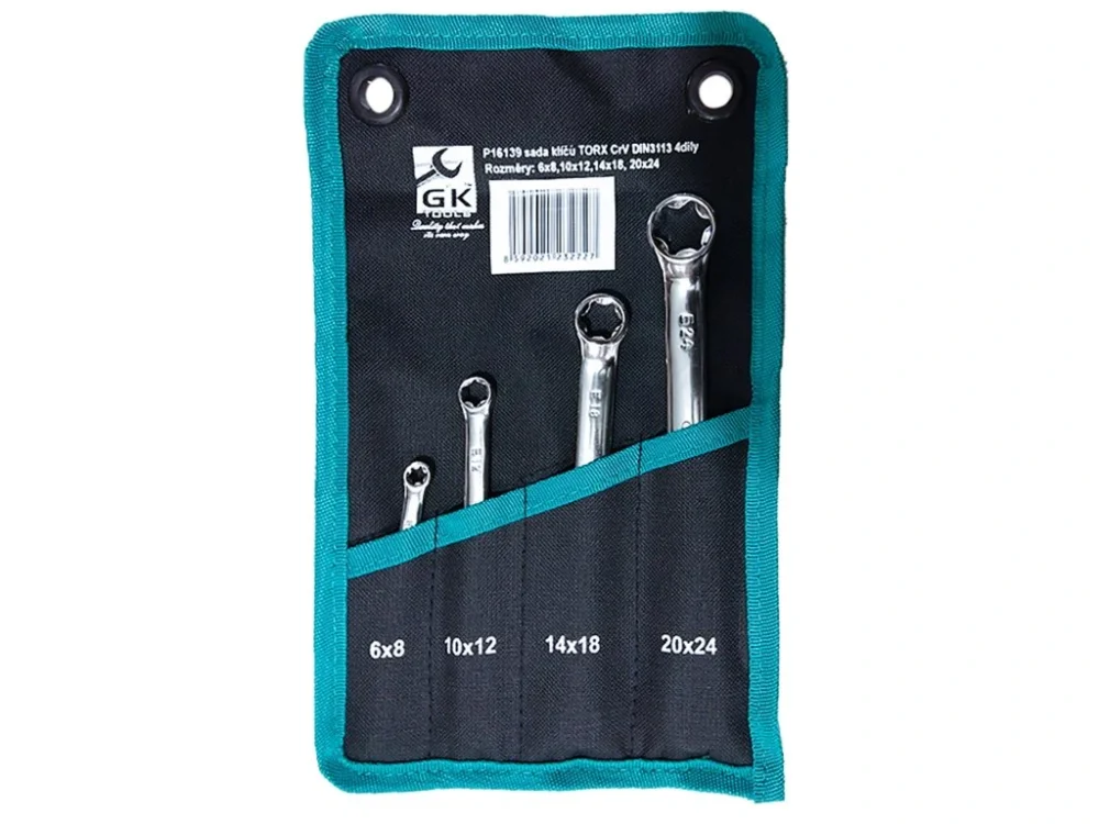 Zlevněný GK TOOLS Sada očkových klíčů TRX E-PROFIL 4 díly - P16139