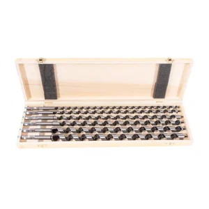 Značkový STAVTOOL Sada hadovitých vrtáků do dřeva 6 dílů | 230 mm, dřevěný box - P11161