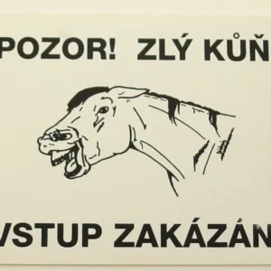 33776 Cedulka výstražná - Zlý kůň Must-Have